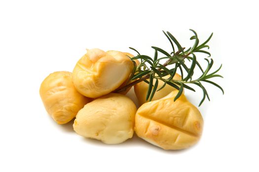 smoke scamorza, traditional italian cheese 