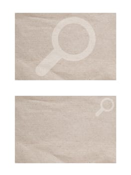 Magnifying glass on paper background and textured