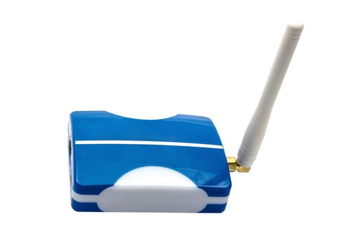 wireless router on white background 
