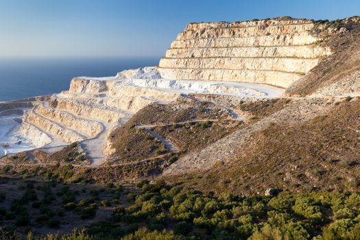 The quarry near the village of Mochlos, Crete, Greece.