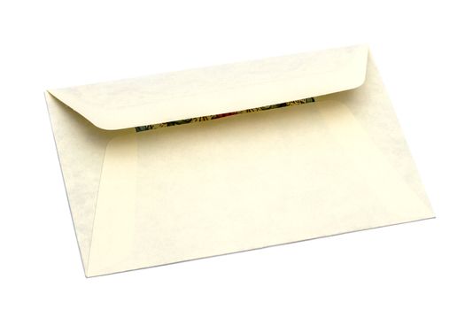 Old envelope isolated on white background