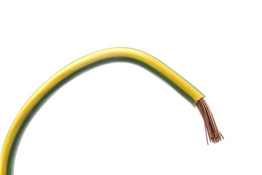Electrical wire isolated on white background 