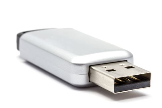 USB Flash Drive Closeup on White background