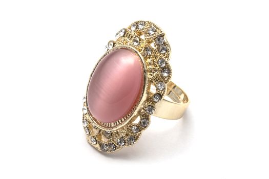 Fashion ring isolated on white background