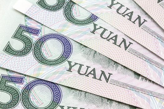 Chinese currency - 50 yuan background