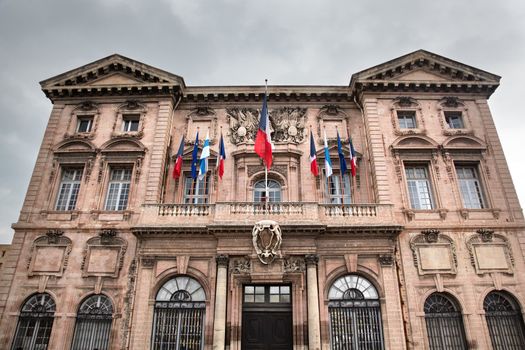 Town hall of Marseille, France. French Hotel de Ville