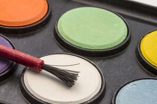 Background of water color palettes 