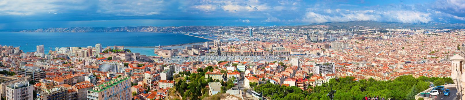 Marseille, France panorama. The famous european harbour.