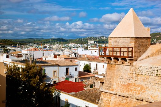 Panorama of Ibiza - Eivissa. Spain, Balearic islands