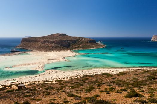 The place is called Bay Beach. Bay this remarkable because it is a place of merge of three seas - the Cretan and Mediterranean, and Ionian.