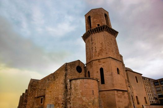 Saint Laurent church in Marseille, France. Old parish church of sailors and fishermen