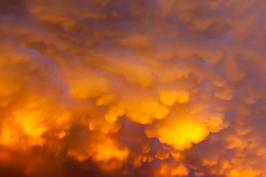 Storm clouds at sunset which have depth both an interesting form and illumination