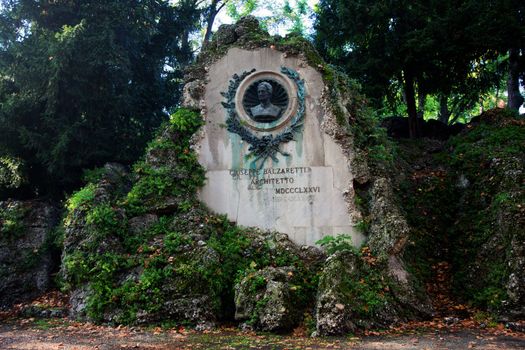 Giuseppe Balzaretti - architetto statue in the Giardini Indro Montanelli public park in Milan, Italy