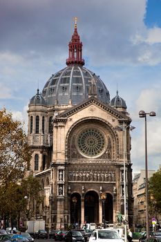 Saint Augustin church, Paris, France. One of three Jeanne d'Arc statues in Paris