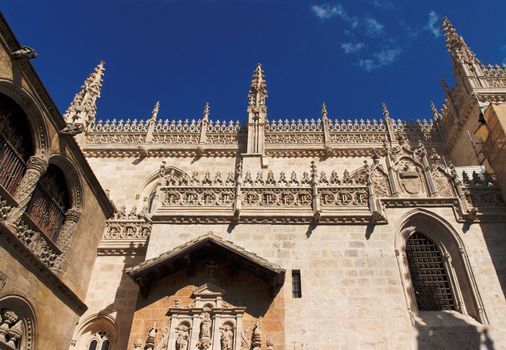 Facade of the cathedral of Granada, Spain
