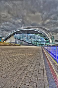 Contemporary architecture shot in high dynamic range in the north east of england