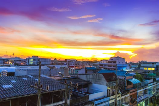 Morning in Surat Thani. Thailand.