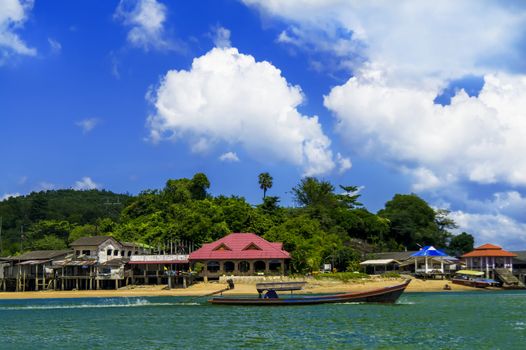 Pak Chan river. The river between Myanmar and Thailand.