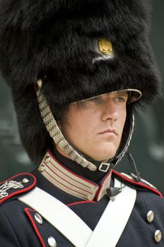 Soldier of  Denmark Royal Guard. Taken in Copenhagen on November 2011.