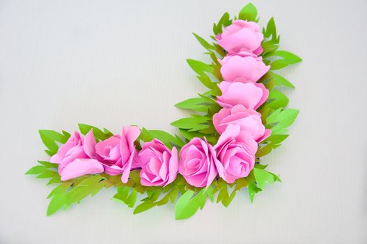 flower from paper for decoration