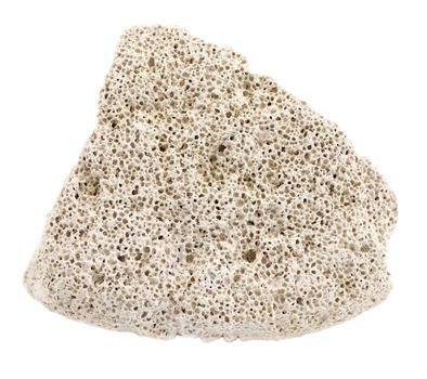 Volcanic pumice stone isolated on white background