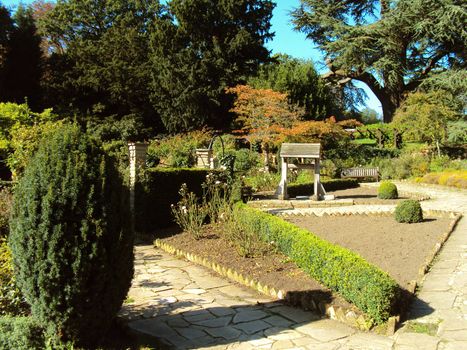 Garden in the Rookery, Streatham Common, London on a clear day