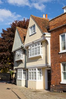 Old tudor and elizabethan homes in Faversham in Kent in England