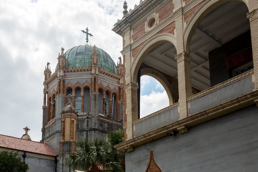 Ornate dome and tower of Memorial Presbyterian Church built Henry Flagler in St Augustine Florida