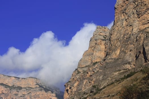 Caucasus mountains summertime. The Adyl-Su canyon travel