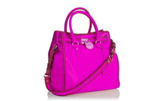 Elegant woman bag isolated on white