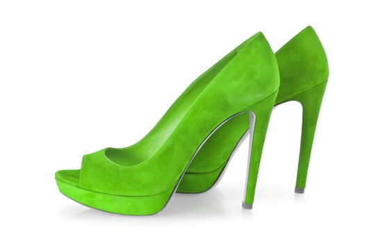 Woman shoes isolated on white
