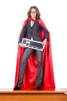 Businesswoman in superwoman concept