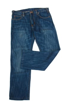 Pair of jeans isolated on the white