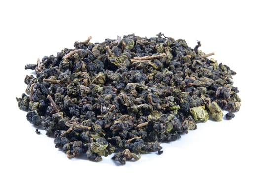 Chinese tea leaves drying. Species Black Dragon or called Oolong.