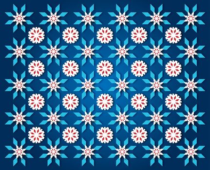 wallpaper simple white snowflakes on dark blue background