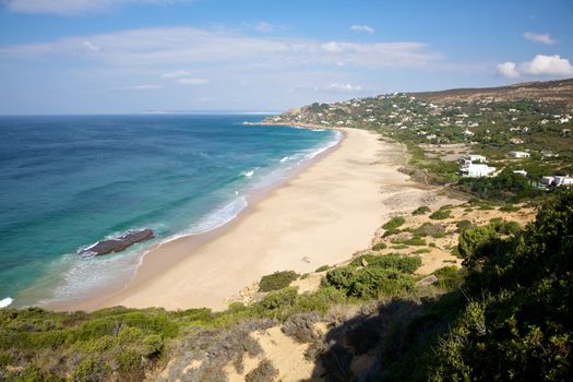 sandy beach next to Zahara de los Atunes in Cadiz Andalusia Spain