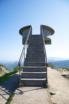 Viewpoint named Mirador Fito in Asturias Spain