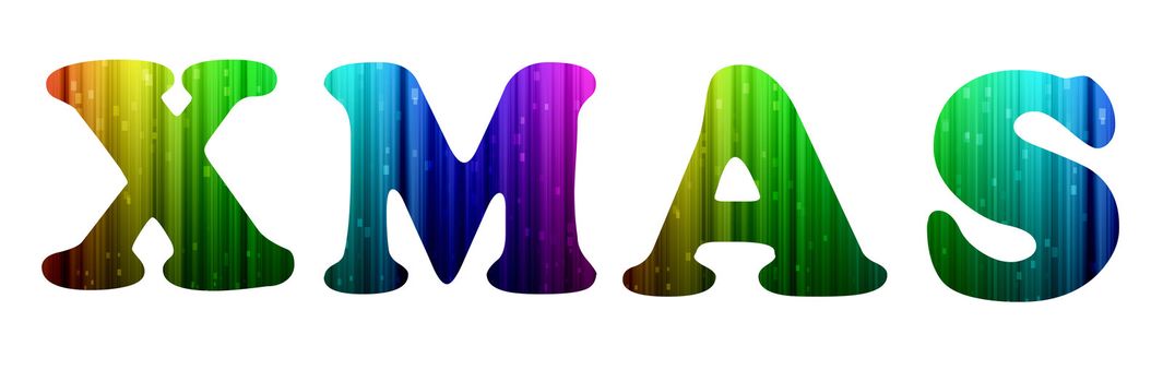 XMAS colorful computer alphabet