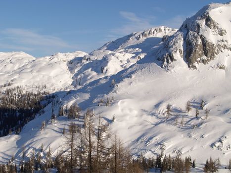 Snow covered mountains