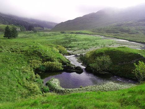 Small pond at the mountains