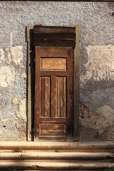 Door of an old abandoned building