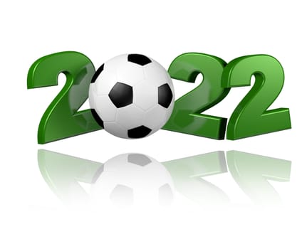 Football 2022 design with a white background