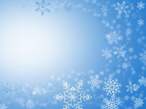 christmas background for your designs in blue with stars and snowflakes