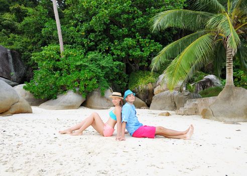 Couple on a tropical beach