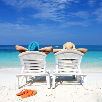 Couple on a tropical beach