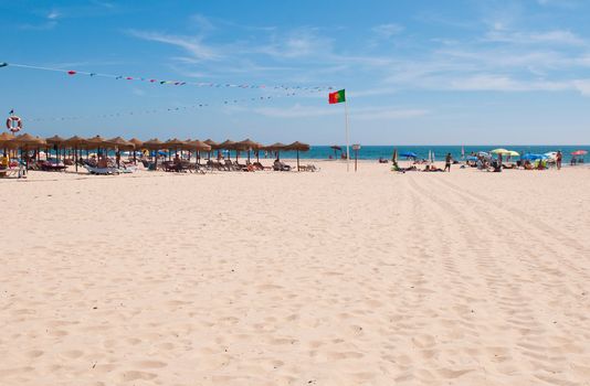 beautiful sandy beach in Montegordo (Algarve), Portugal