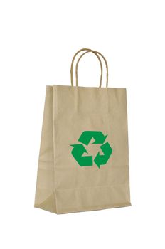 Bag made from brown recycled paper.