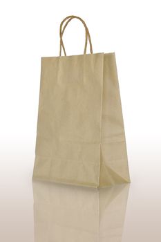 Bag made from brown recycled paper.