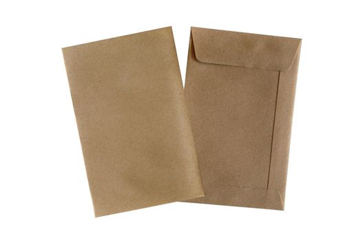 Brown envelopes on white background.