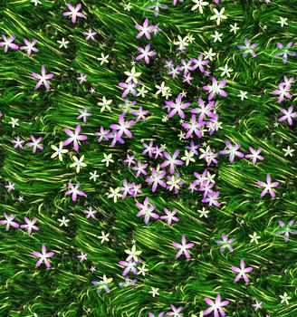 flowers and grass tilling texture for backgrounds